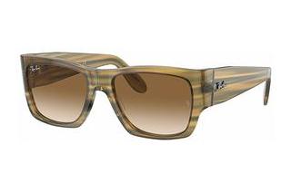 Ray-Ban RB2187 131351 CLEAR GRADIENT BROWNSTRIPED YELLOW