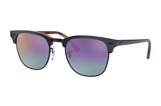 Ray-Ban RB3016 1278T6 BLUE MIRROR GRADIENT FUCSIABLUE ON RED HAVANA