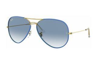 Ray-Ban RB3025JM 91963F CLEAR GRADIENT BLUELIGHT BLUE ON LEGEND GOLD