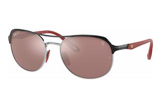 Ray-Ban RB3685M F060H2 VioletBlack On Silver