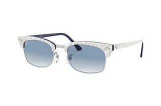 Ray-Ban RB3916 13113F CLEAR GRADIENT BLUELIGHT GREY WRINKLED ON BLUE