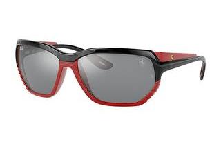Ray-Ban RB4366M F6766G GREY MIRROR SILVER GRADIENTBLACK ON MATTE RED
