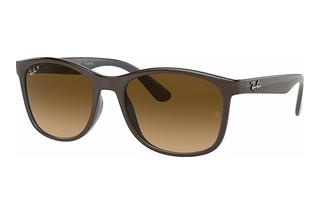 Ray-Ban RB4374 6600M2 Brown Gradient PolarBrown On Grey