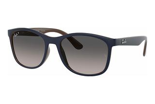Ray-Ban RB4374 6601M3 Grey Gradient PolarBlue On Brown