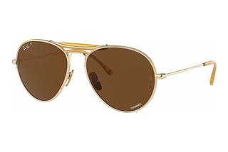 Ray-Ban RB8063 9205AN Polarized Dark Brown ClassicGold