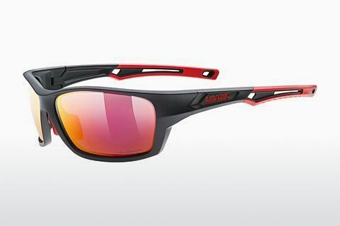 Solglasögon UVEX SPORTS sportstyle 232 P black mat red