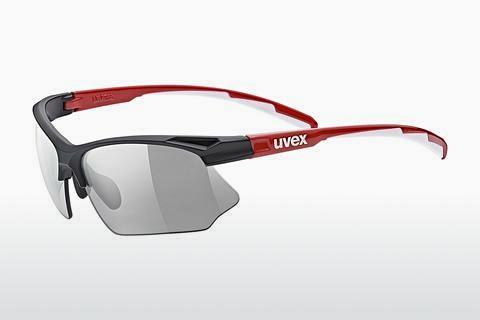 Saulesbrilles UVEX SPORTS sportstyle 802 V black red white