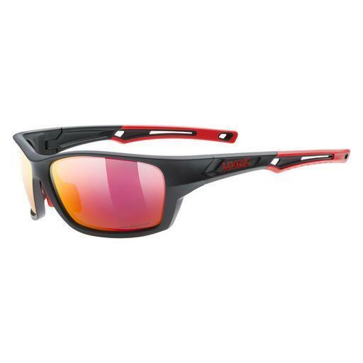 Gafas de visión UVEX SPORTS sportstyle 232 P black mat red