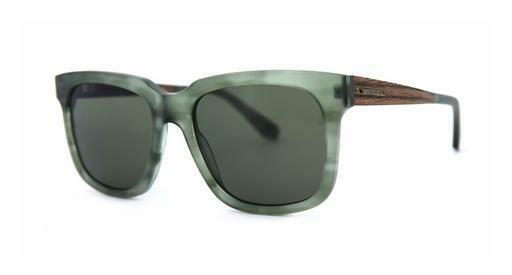 Saulesbrilles Wood Fellas Morph (11727 smoked/green)