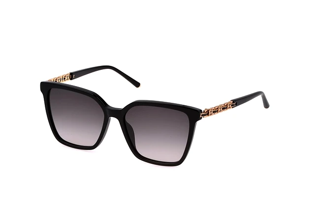 Escada Designer Square Sunglasses Black Frame Gold Tone Temples Excellent Escada SESE47S 700Y - Best Price and Available as  main image 2