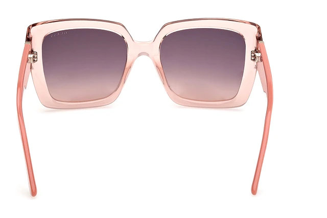 Guess Quattro G GU00200 Oversized Square Sunglasses Pink Brown Gradient Lens NWT Guess GU00200 POWDER/BROWN SHADED 53/18/140 women Sunglasses  main image 3