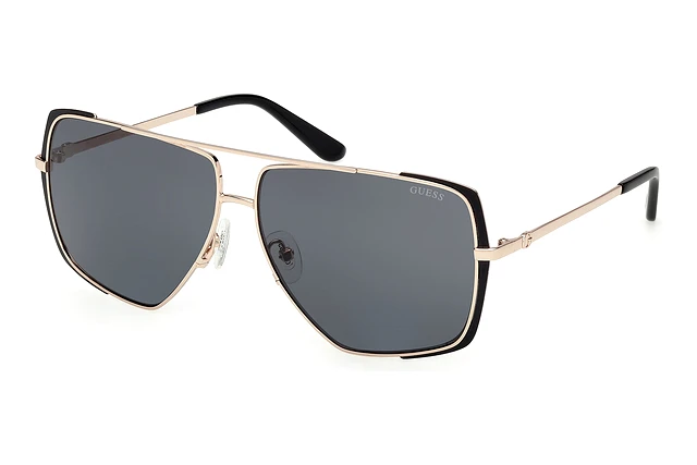 NWT Guess GU00220-02A Black Oversized 62mm Sunglasses GUESS® Oversized Metal Navigator Sunglasses main image 2