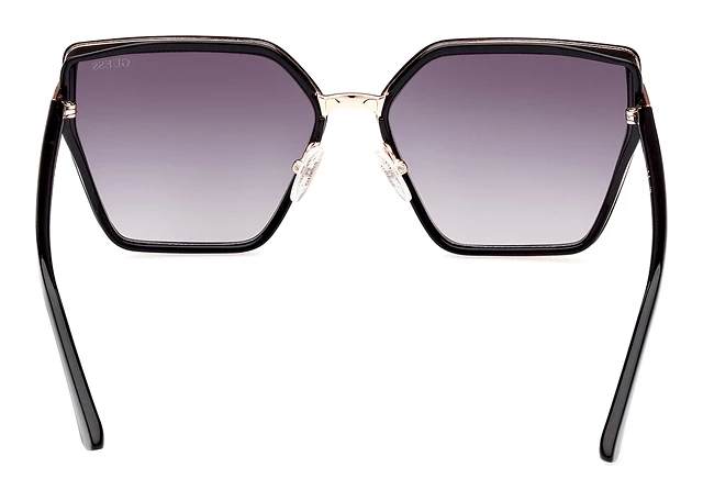 Guess Cat Eye Women\'s Sunglasses, Blackwith Grey Gradient Lenses GU7571 90B Lens Guess Sunglass Womens Shiny Black Cat Eye Smoke Gradient  main image 4