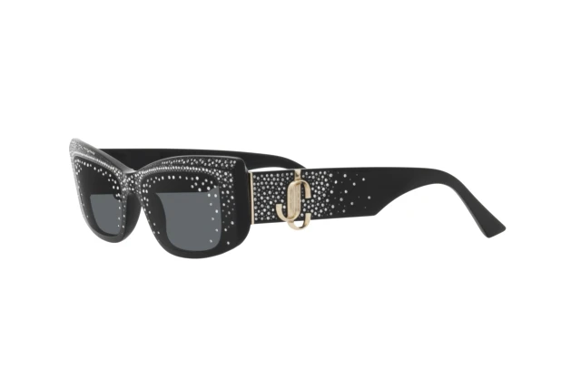 NEW !!! JIMMY CHOO JC5020B 505387 Black/Dark Grey Jimmy Choo JC5020B 505387 Cat Eye Black With Gems Sunglasses  main image 3
