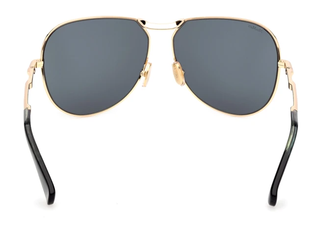 NEW MAX MARA SUNGLASSES GOLD GREY WOMEN EYEWEAR MAX MARA MM0134 30N Max Mara MM0134 30N Oval Shiny Deep Gold Sunglasses  main image 3