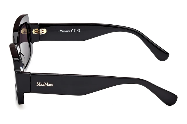 MaxMara Black Sunglasses with Gold Accents MM0187 Sunglasses - Max Mara Authorized Retailer  main image 4