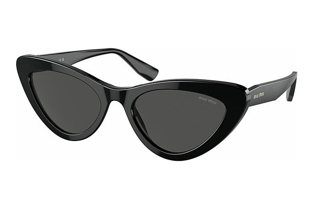Accessoires Zonnebrillen Hoekige zonnebrillen Miu Miu Hoekige zonnebril zwart gestippeld casual uitstraling 