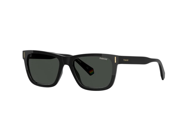 POLAROID Unisex PLD 6186/S Sunglasses – Square Frame With Rainbow Temple Tips, Matte & Glossy Finish 2 thumbnail image