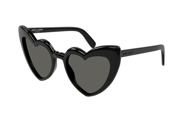 SAINT LAURENT SL 181 Loulou 001 Black Round Oval Womens 54 mm Sunglasses SL 181 Loulou heart-shaped sunglasses in black - Saint  main image 3